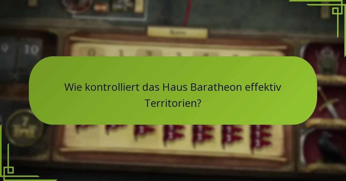 Wie vergleicht sich das Haus Baratheon mit anderen Fraktionen?